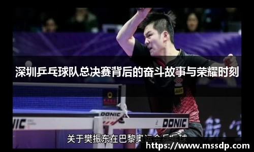 深圳乒乓球队总决赛背后的奋斗故事与荣耀时刻